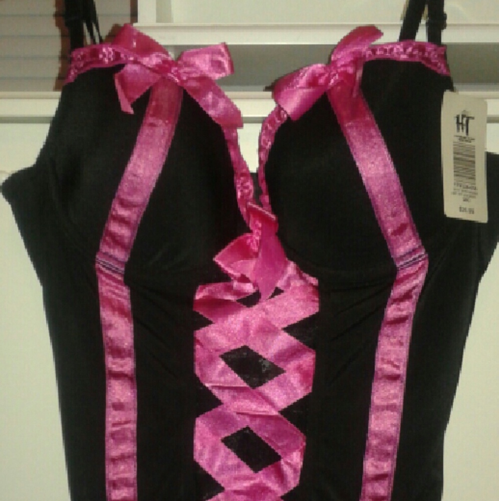 New sexy Corset Bustier Top with bows - Hot Topic goth/punk